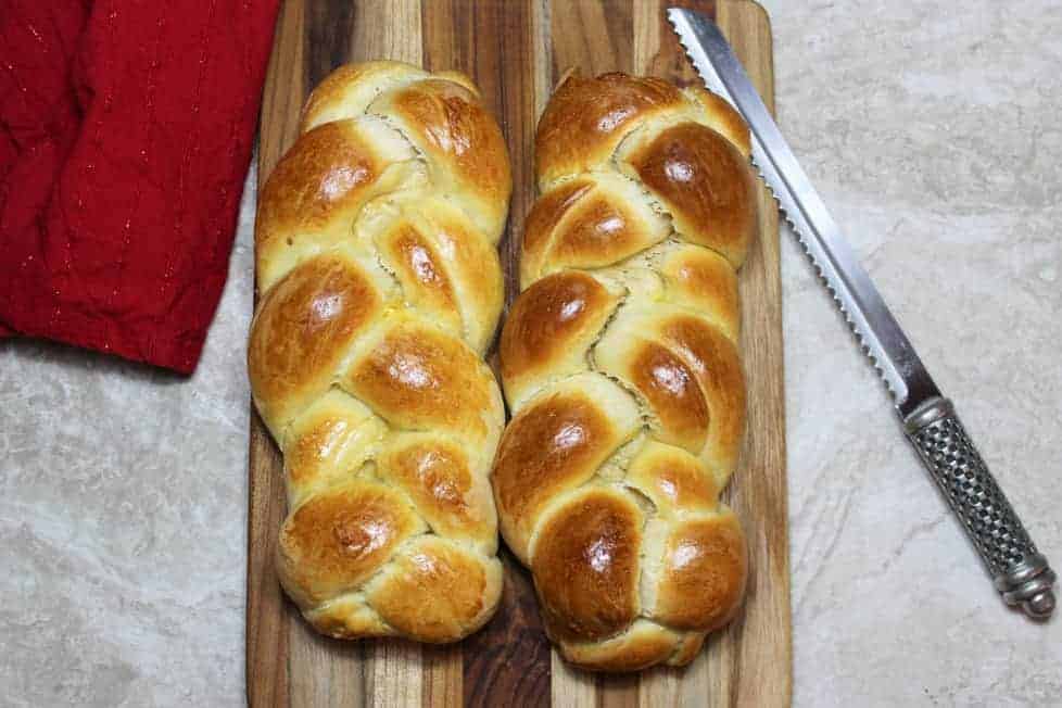 miracle challah on a cutting board