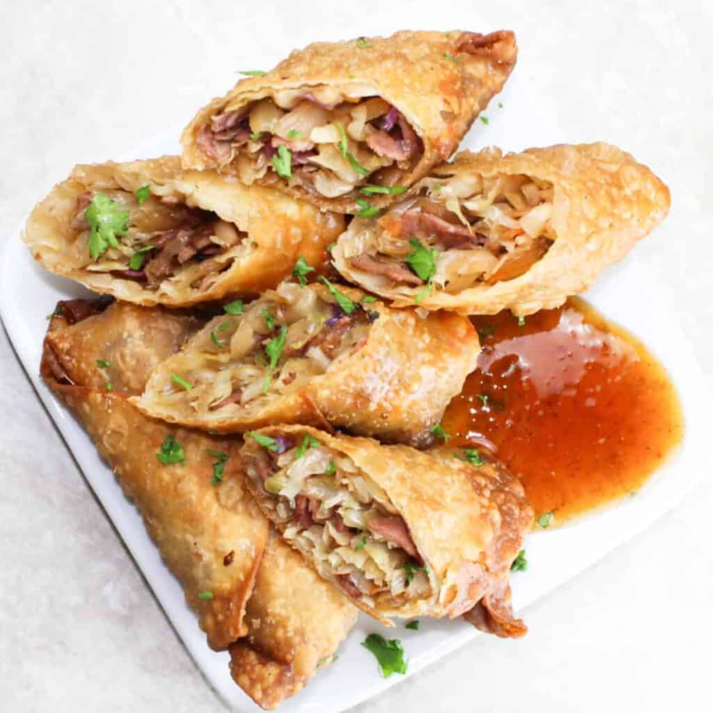 pastrami egg rolls feature