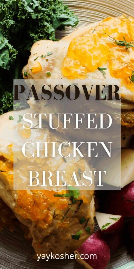 pinterest pin for easy chicken stuffed breast