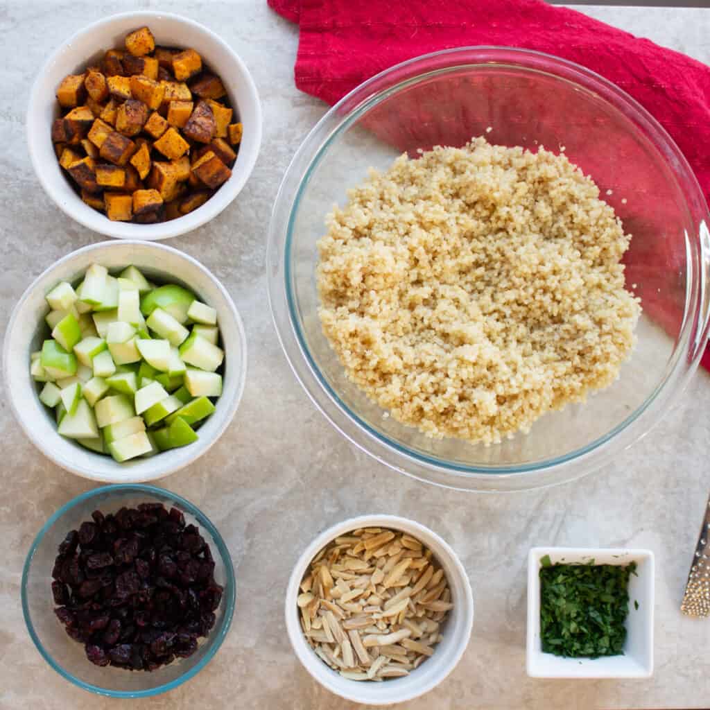 passover quinoa salad with cranberries ingredients