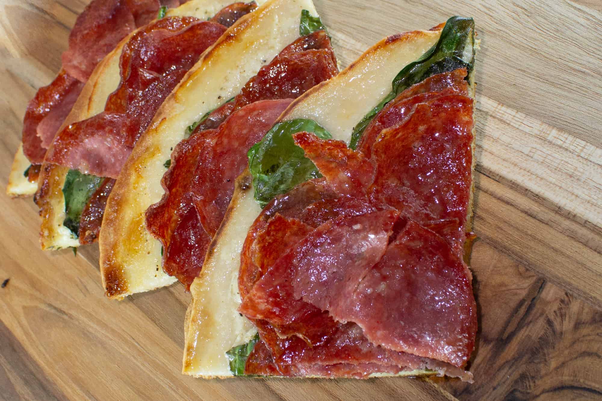 kosher salami flatbread