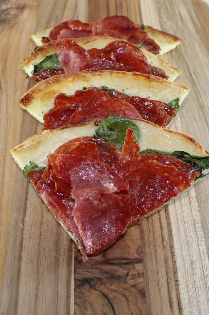 kosher salami flatbread