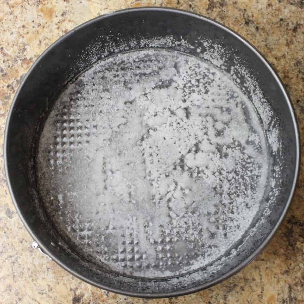 sugared spring form pan
