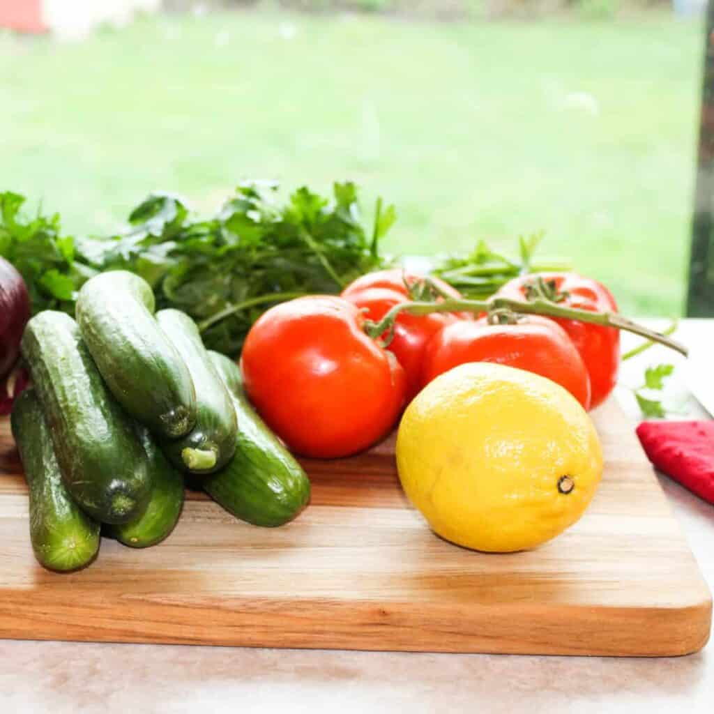 ingredients for israeli salad