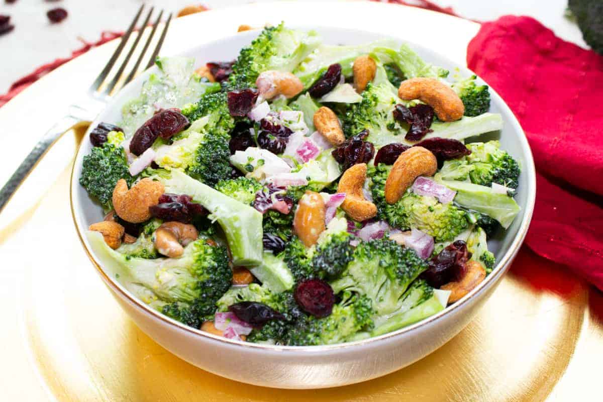 Quick and Easy Broccoli Salad With Cranberries Yay Kosher