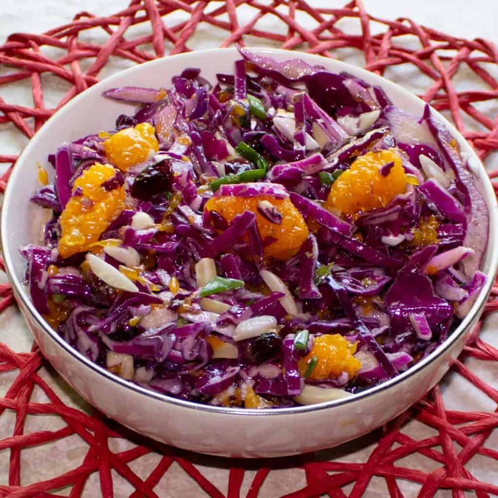 purple cabbage in a bowl