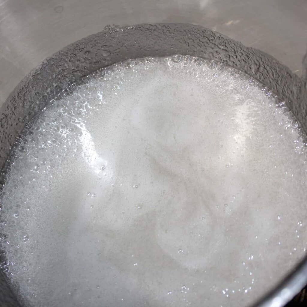 boil sugar and water