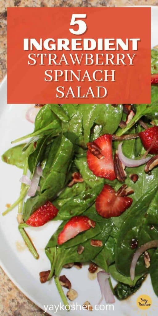 strawberry spinach salad pin