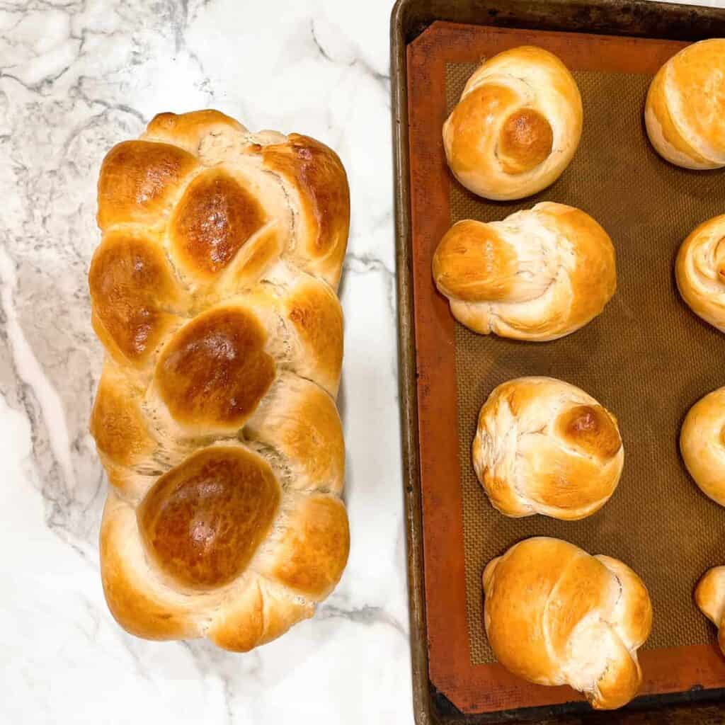 water challah finished baking