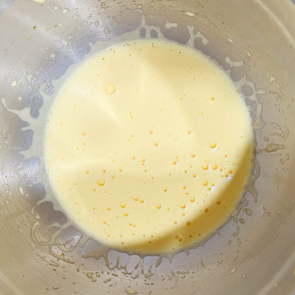 beat the egg yolks with whole eggs for passover sponge cake batter