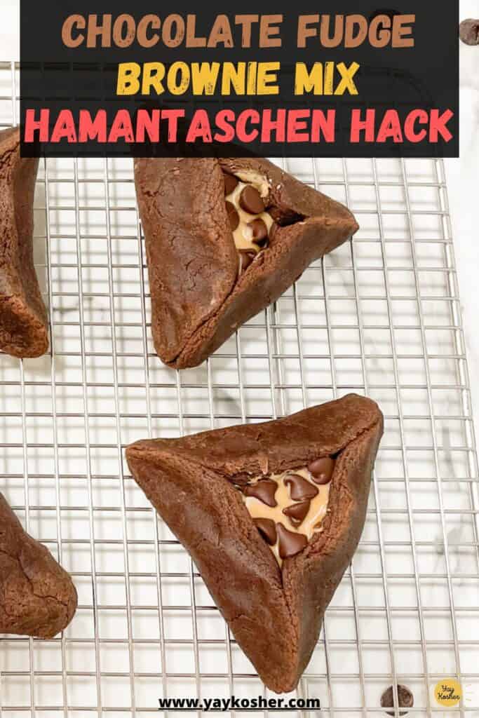 chocolate fudge brownie mix hamantaschen hack