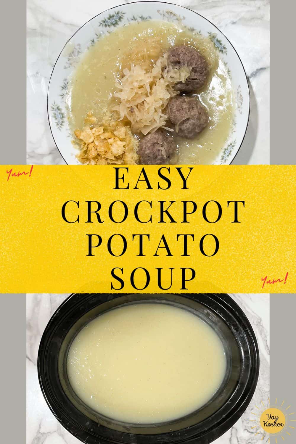 easy crockpot potato soup pin