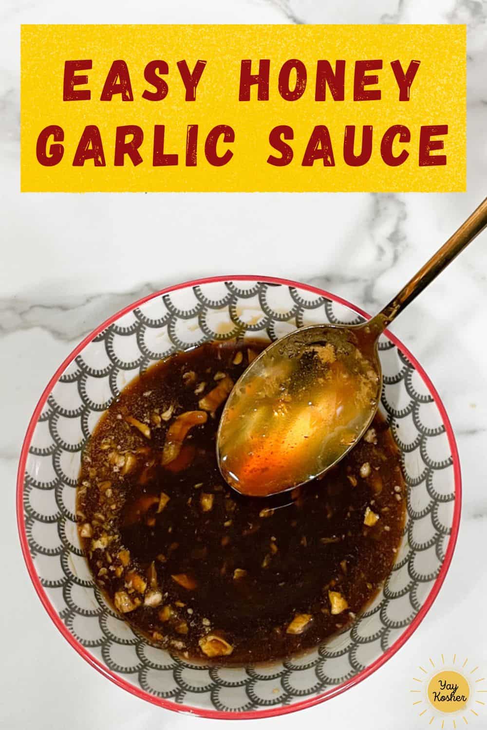 easy honey garlic sauce pin